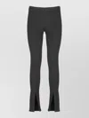 Rick Owens Drkshdw Cotton Leggings Trousers Front Vent Seams In Black