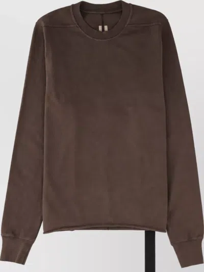 Rick Owens Drkshdw Cotton Long-sleeve T-shirt In Brown