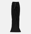 Rick Owens Drkshdw Cotton Maxi Skirt In Black