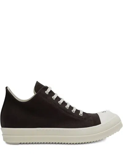 Rick Owens Drkshdw Cotton Sneakers In Brown