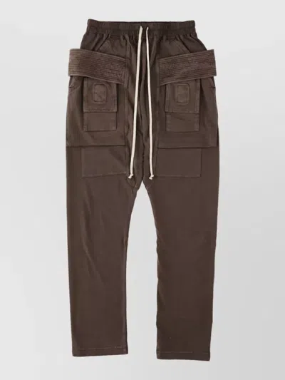 Rick Owens Drkshdw Cotton Straight-leg Pants In Brown