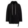 Rick Owens Drkshdw Drawstring Sweatshirt In Black
