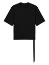 Rick Owens Drkshdw Black Crewneck T-shirt With Oversized Band