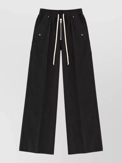 Rick Owens Drkshdw Wide Leg Trousers Front And Back Pockets In Black