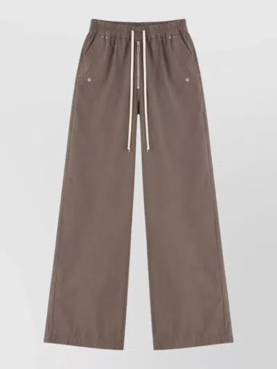 Rick Owens Drkshdw Wide Leg Trousers Side And Back Pockets In Brown