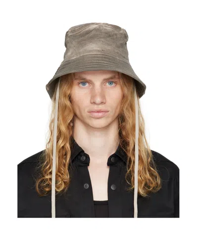 Rick Owens Drkshdw Gray Porterville Gilligan Bucket Hat In 34 Dust