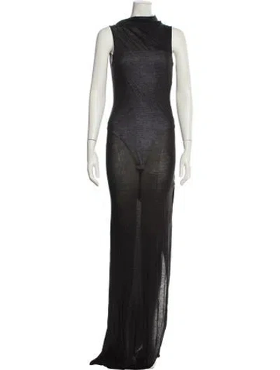 Pre-owned Rick Owens Drkshdw Cowl Neck Long Dress In Black