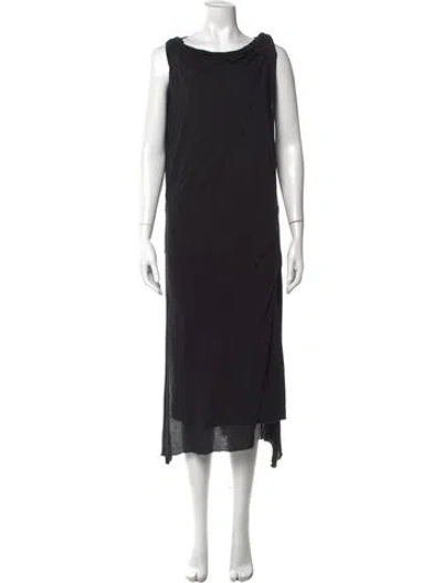 Pre-owned Rick Owens Drkshdw Cowl Neck Long Dress In Black