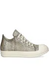 Rick Owens Drkshdw Cracked-effect Sneakers In Gold