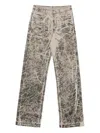 Rick Owens Drkshdw Crackle-print Jeans In Gray