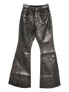 Rick Owens Drkshdw Crackled-effect Flared Jeans In Brown