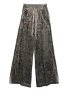 Rick Owens Drkshdw Crackled-effect Zip Trousers In Black