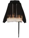 Rick Owens Drkshdw Crater Hoodie In Black