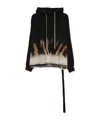 Rick Owens Drkshdw Drkshdw By Rick Owens Oversized Hoodie Black And Terra In Black