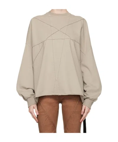 Rick Owens Drkshdw Off-white Crater Hoodie In 08 Pearl