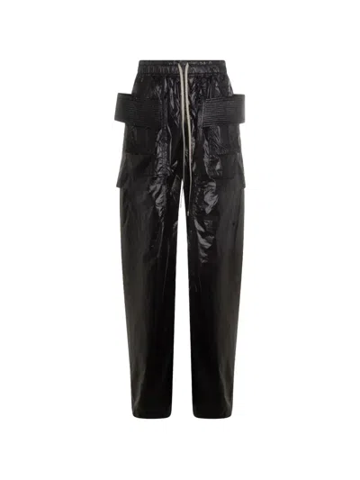 Rick Owens Drkshdw Creach Drawstring Cargo Pants In Black