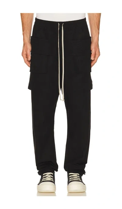 Rick Owens Drkshdw Creatch Cargo Drawstring In Black