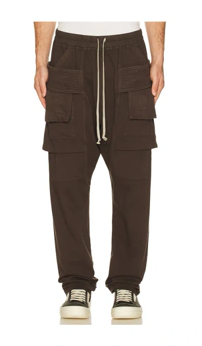 Rick Owens Drkshdw Creatch Cargo Drawstring In Brown