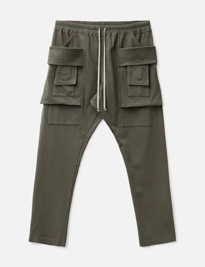 Rick Owens Drkshdw Creatch Cargo Drawstring Pants In Green