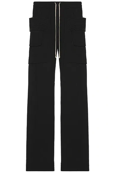Rick Owens Drkshdw Creatch Cargo Drawstring Pants In Animal Print