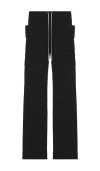 Rick Owens Drkshdw Creatch Wide-leg Cotton-blend Canvas Drawstring Cargo Trousers In Black