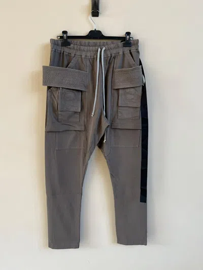 Pre-owned Rick Owens Drkshdw Creatch Cargo Drawstring Pants In Dust