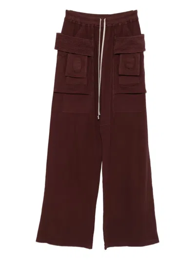 Rick Owens Drkshdw Creatch Cargo-pocket Drawstring Trousers In Brown