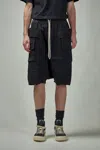 Rick Owens Drkshdw Drkshdw By Rick Owens Cotton Multi-pocket Bermuda In Black