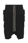 Rick Owens Drkshdw Drkshdw By Rick Owens Cotton Multi-pocket Bermuda In Black