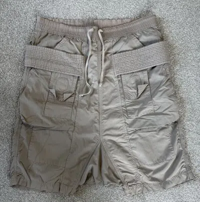 Pre-owned Rick Owens Drkshdw Creatch Cargo Shorts 08 Pearl In Gray