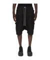 Rick Owens Drkshdw Drkshdw By Rick Owens Cotton Multi-pocket Bermuda In Black