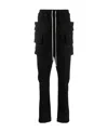 Rick Owens Drkshdw Cargo Trousers With Elastic Waistband And Utility Pockets In Black