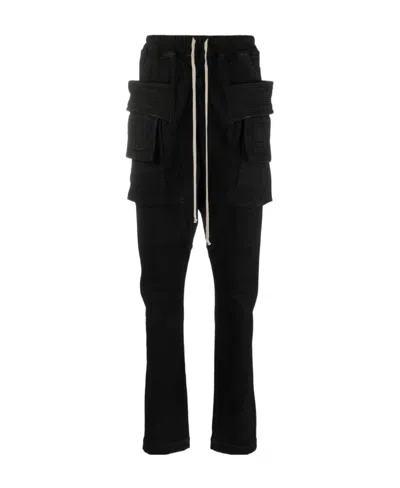 RICK OWENS DRKSHDW CREATCH COTTON-BLEND CARGO TROUSERS