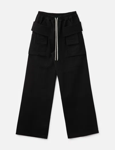 Rick Owens Drkshdw Creatch Wide Cargo Drawstring In Black