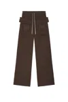 Rick Owens Drkshdw Creatch Wide Cargo Drawstring In Brown