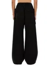 Rick Owens Drkshdw Drkshdw By Rick Owens Creatch Wide Cargo Pants In Black