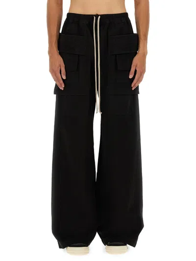 Rick Owens Drkshdw Creatch Wide Cargo Pants In Black