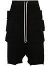 Rick Owens Drkshdw Drkshdw By Rick Owens Cotton Multi-pocket Bermuda In Black