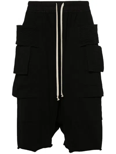Rick Owens Drkshdw Drkshdw By Rick Owens Cotton Multi-pocket Bermuda In Black