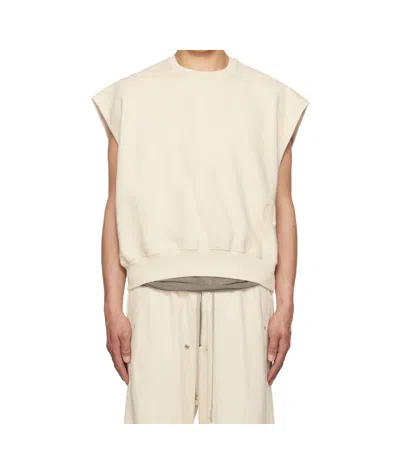 RICK OWENS DRKSHDW CREW NECK CAP SLEEVE SWEATSHIRT