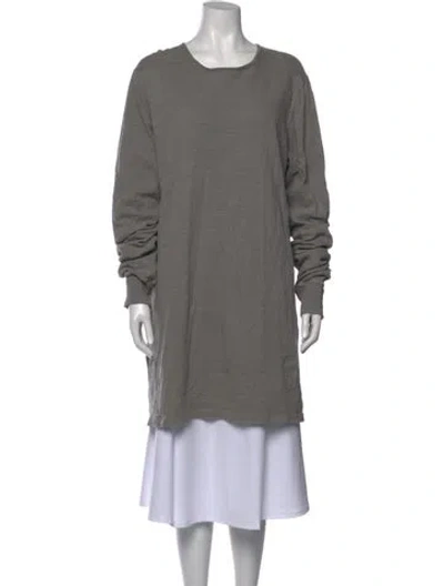 Pre-owned Rick Owens Drkshdw Crew Neck Knee-length Dress In Gray