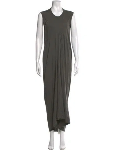 Pre-owned Rick Owens Drkshdw Crew Neck Long Dress In Gray