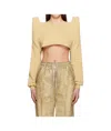Rick Owens Drkshdw Beige Hollywood Cropped Tecsweat Sweatshirt In Nude