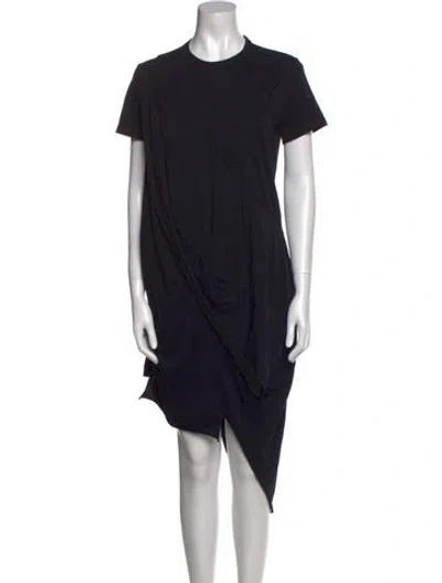 Pre-owned Rick Owens Drkshdw Crew Neck Mini Dress In Black