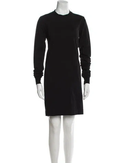Pre-owned Rick Owens Drkshdw Crew Neck Mini Dress In Blue