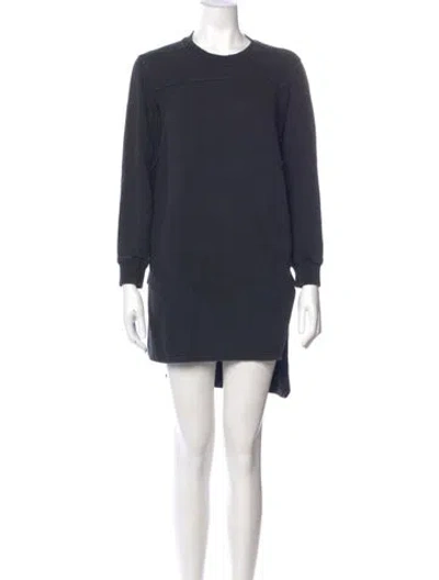 Pre-owned Rick Owens Drkshdw Crew Neck Mini Dress In Blue