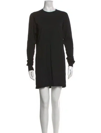Pre-owned Rick Owens Drkshdw Crew Neck Mini Dress W/ Tags In Black