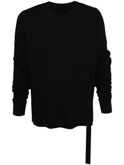 Rick Owens Drkshdw Crew-neck Organic-cotton Sweatshirt In Black