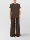 Rick Owens Drkshdw Crew Neck Short Sleeve Fitted T-shirt In Brown