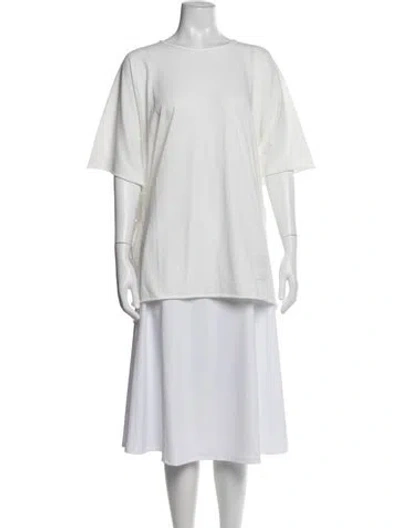 Pre-owned Rick Owens Drkshdw Crew Neck Short Sleeve T-shirt W/ Tags In White